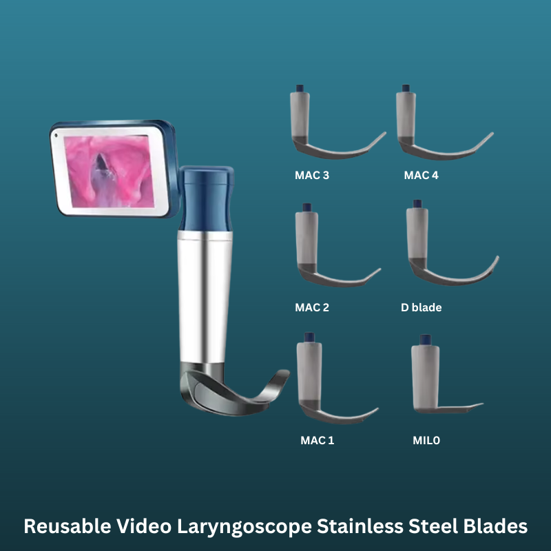 Reusable Video Laryngoscope Stainless Steel Blades
