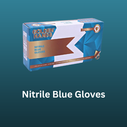 Golden Hands™ Blue Nitrile Gloves