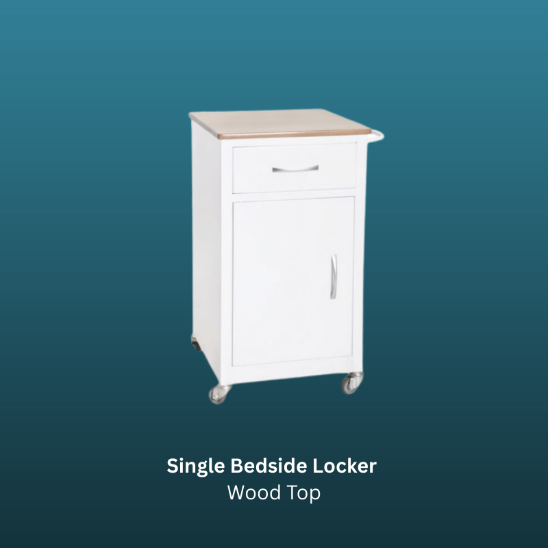 Single Bedside Locker Wood top
