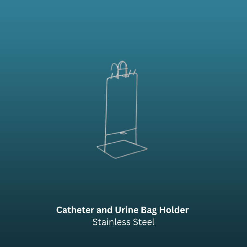 Catheter and Urine Bag Holder - Stainless Steel