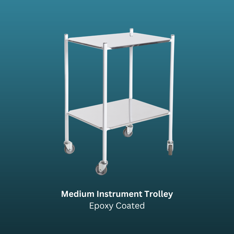 Medium Instrument Trolley Epoxy Coated