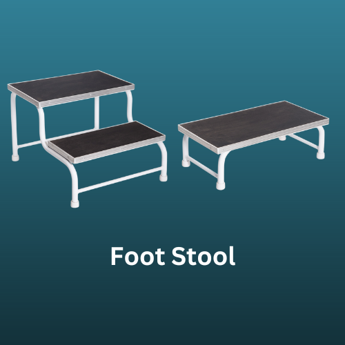 Double Foot Stool Epoxy Coated with Rubber Top