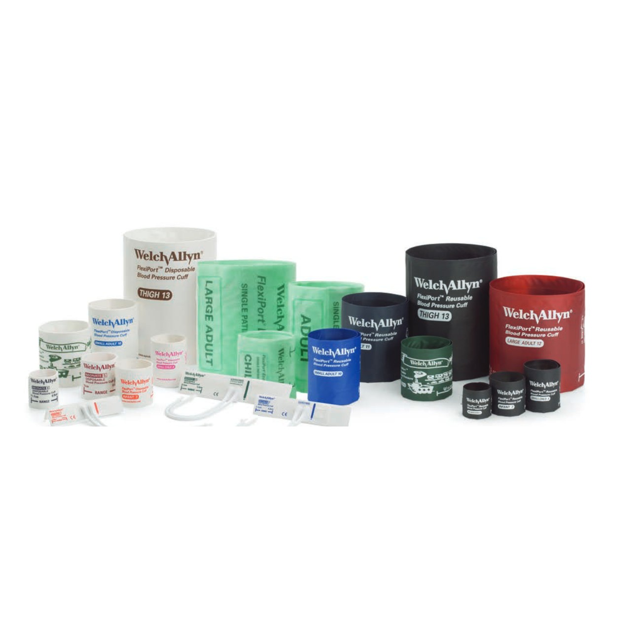 Welch Allyn FlexiPort Reusable BP Cuff, 2-Tube